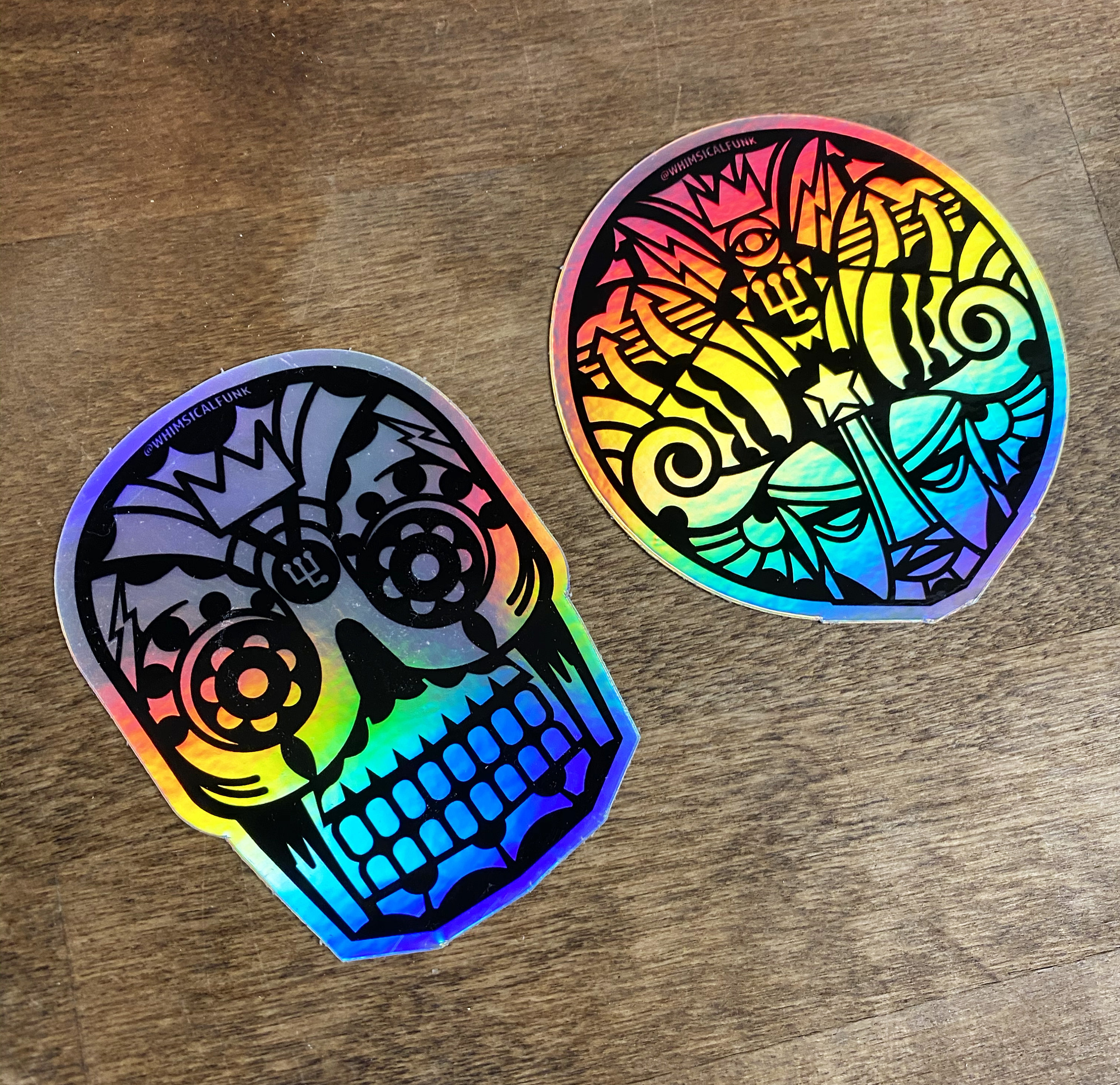 Holographic Sticker Pack - 3 Square Vinyl Stickers - Limited Edition