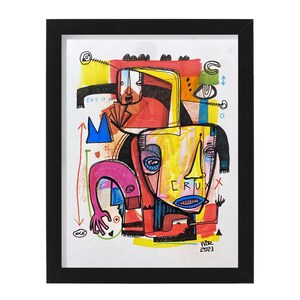 Crux - Original mixed media Illustration on Bristol - 8&quot; x 10&quot; - Original Artwork