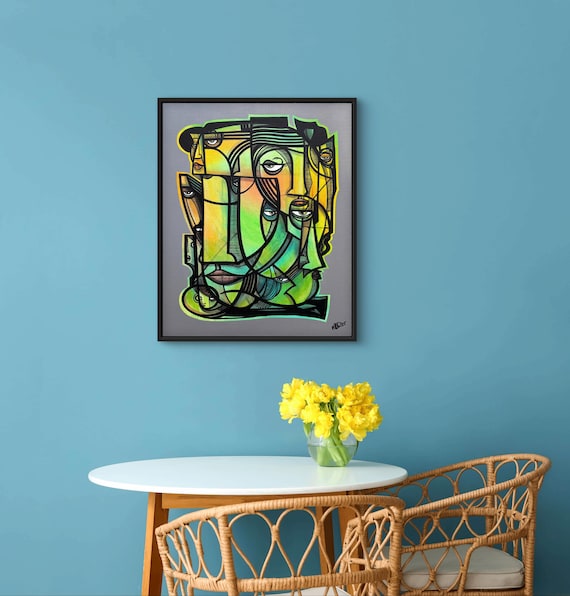 Iridescent Descendants 2 - Original Acrylic Painting - 24" x 30"