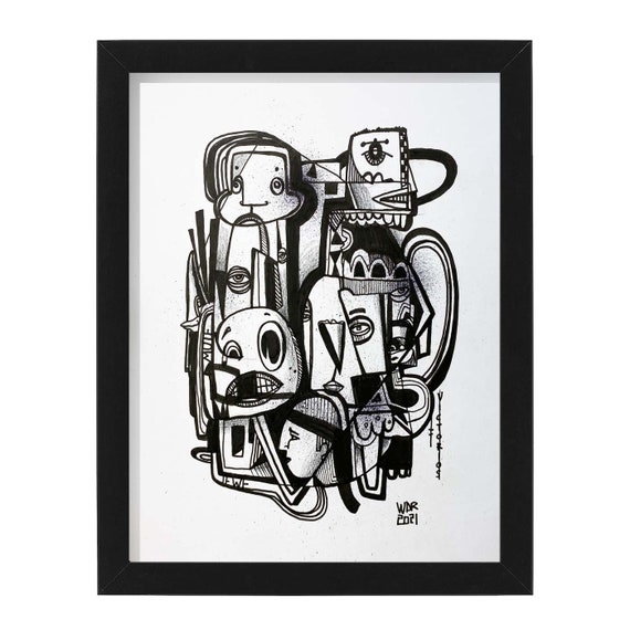 Victorious - Original mixed media Illustration on Bristol - 8" x 10" - Original Artwork