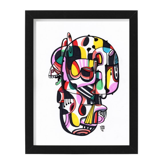 Heed Warning - Original mixed media Illustration on Bristol - 8" x 10" - Original Artwork