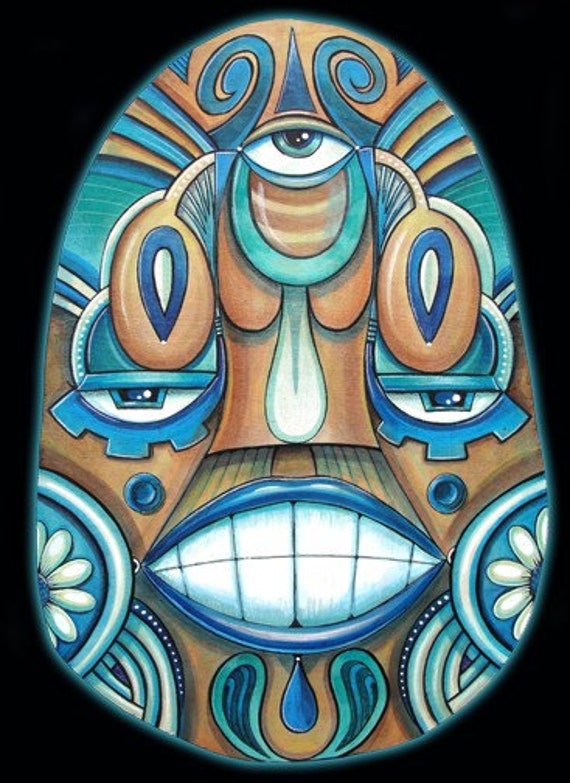 Brow Chakra - Original Mixed Media on Wood Cut Out