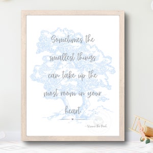Winnie the Pooh Nursery Quote Art Print, Toile Art, Nursery Print