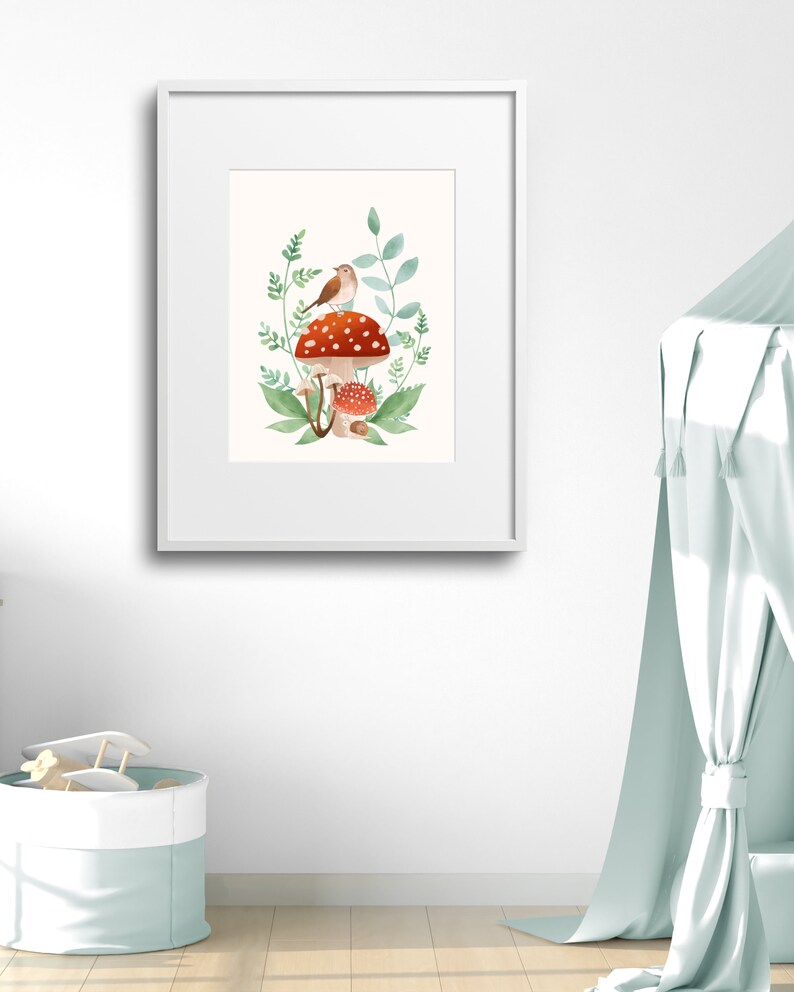 Vintage Nursery Art Botanical Children's Art Woodland Etsy