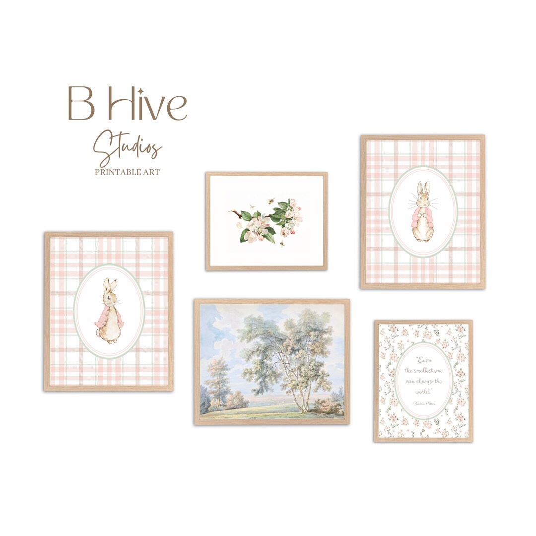 Peter Rabbit Nursery Art, Vintage Wall Prints, Beatrix Potter Book Art ...