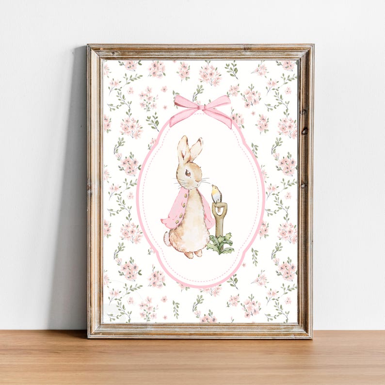 Peter Rabbit Nursery Art Prints, Beatrix Potter, Vintage Art, Girls ...