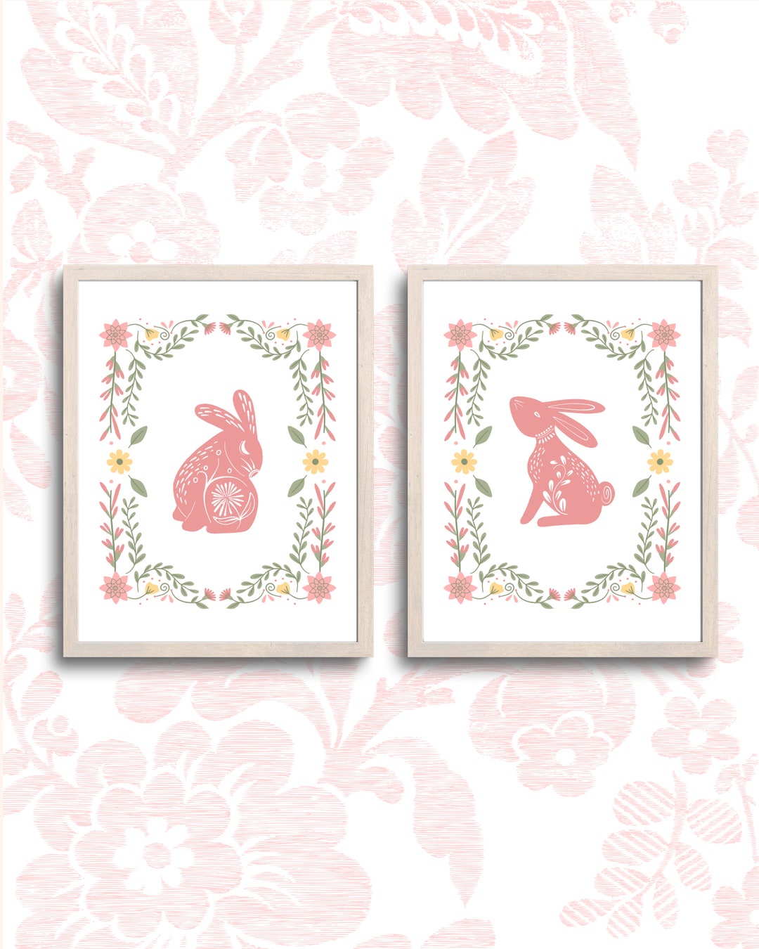 Vintage Nursery Art, Cottage Core Nursery Art, Botanical Children's Art