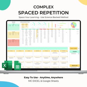 間隔反復復習プランナー アクティブリコール 検索練習テンプレート 大学 学習 学校 学生 アカデミック試験 Google スプレッドシート