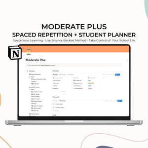 Notion Student Planer Akademicki Planer Powtórzeń w Rozkładzie Planer Powtórek Szkolnych Zadanie Celowe Czytanie Śledzenie Nawyków Zadania Cykliczne