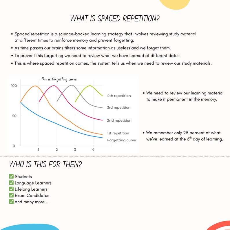 Notion Spaced Repetition Student Revision Tracker Active Recall Retrieval Practice Flashcards Academic University School Study Planner image 6