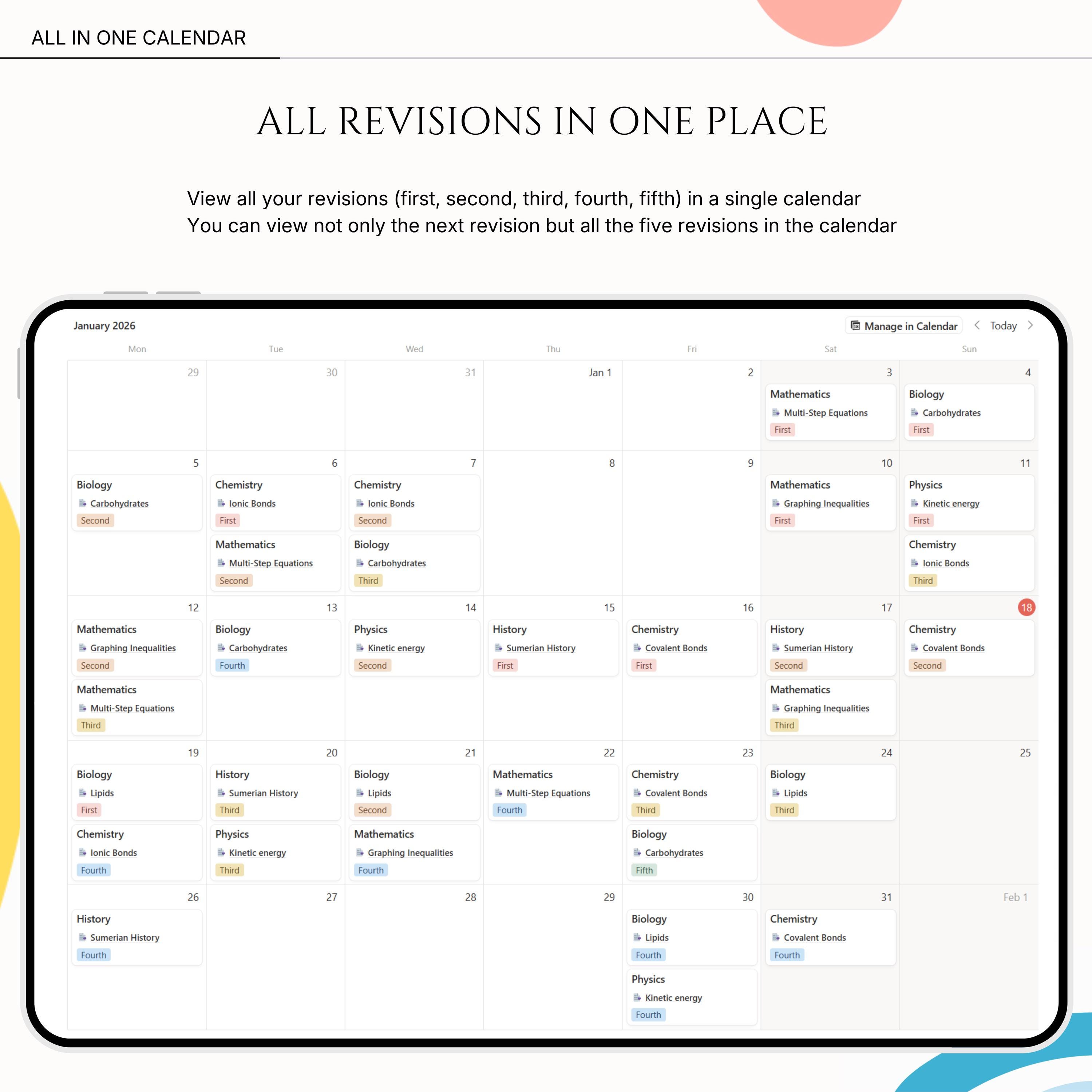 Notion Spaced Repetition Revision Planner Active Recall Retrieval ...