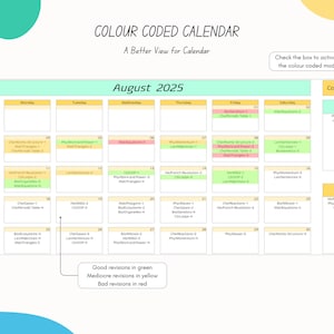 Spaced Repetition Revision Planner Active Recall Retrieval Practice Template University Study School Student Academic Exam Google Sheets image 6