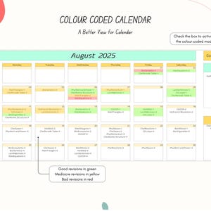 Spaced Repetition Revision Planner Active Recall Retrieval Practice Template College Study School Student Academic Exam Google Sheets image 5