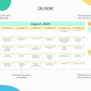 Spaced Repetition Revision Planner Active Recall Retrieval Practice Template University Study School Student Academic Exam Google Sheets image 5