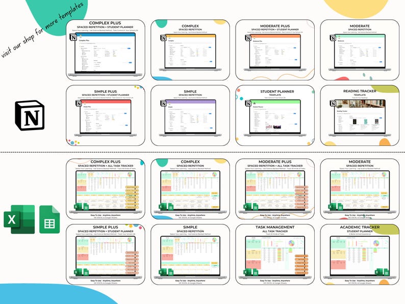 Spaced Repetition Revision Planner Active Recall Retrieval Practice Template University Study School Student Academic Exam Google Sheets image 10