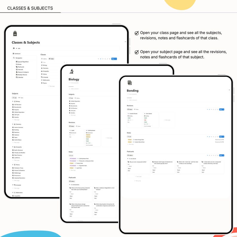 Notion Spaced Repetition Student Revision Tracker Active Recall Retrieval Practice Flashcards Academic University School Study Planner image 13