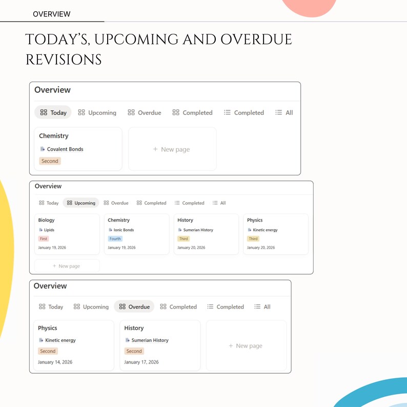 Notion Spaced Repetition Revision Planner Active Recall Retrieval ...