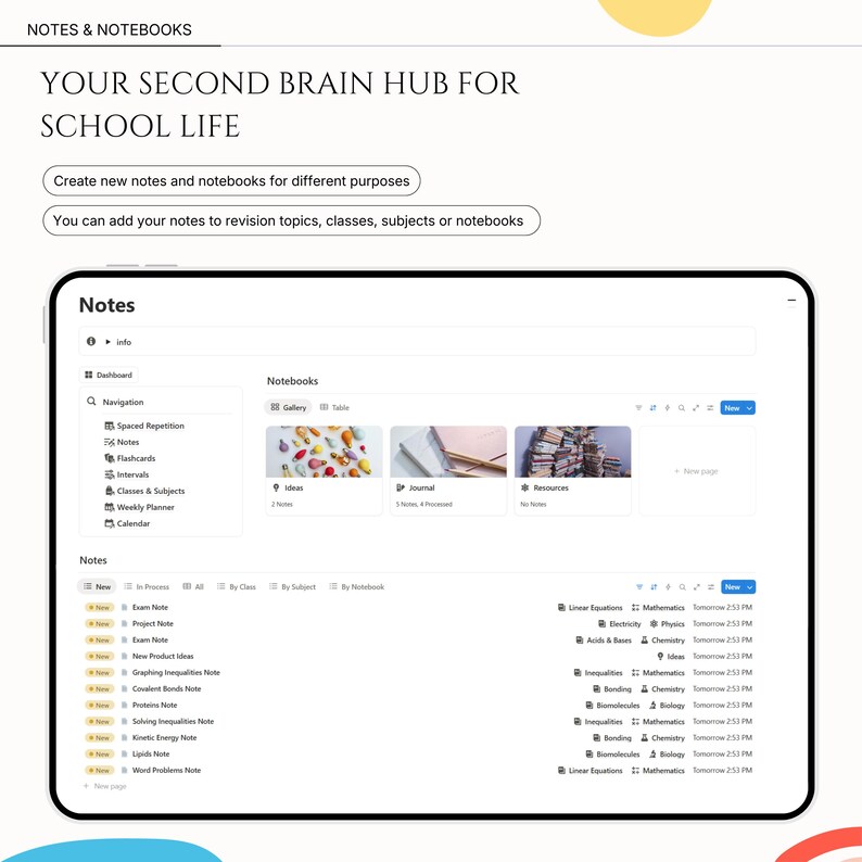 Notion Spaced Repetition Student Revision Tracker Active Recall Retrieval Practice Flashcards Academic University School Study Planner image 10