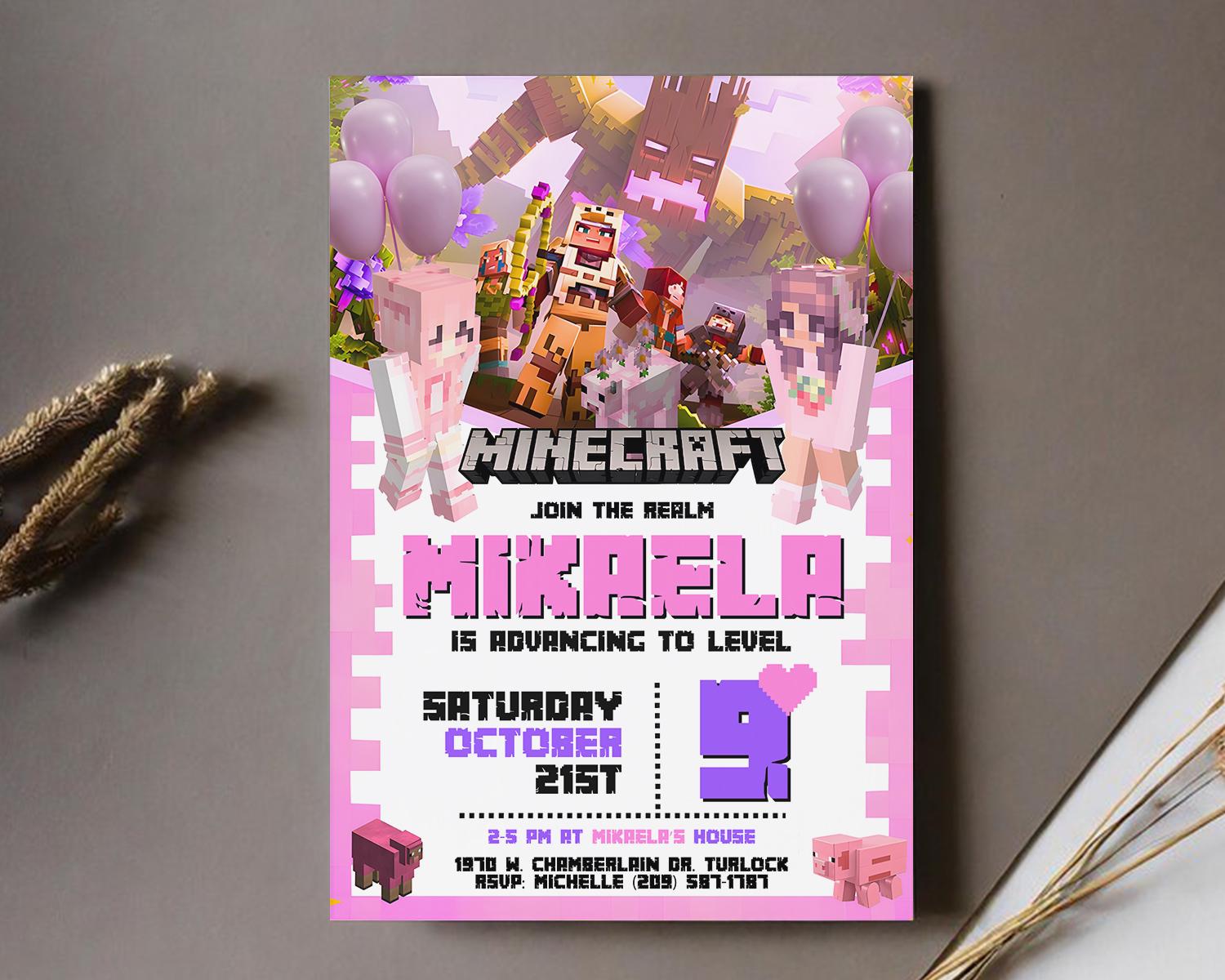 Mine World Girl Invite