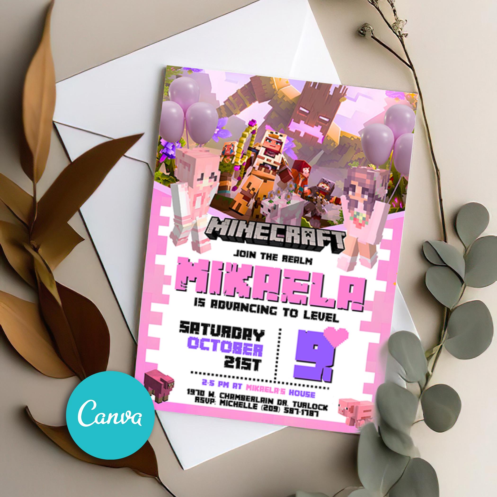 Mine World Girl Invite