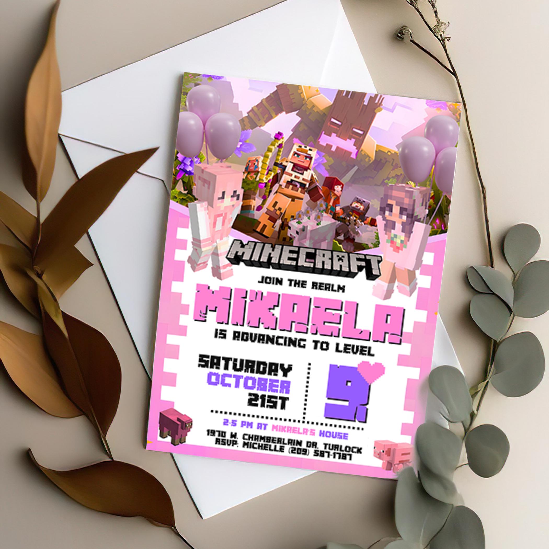 Mine World Girl Invite