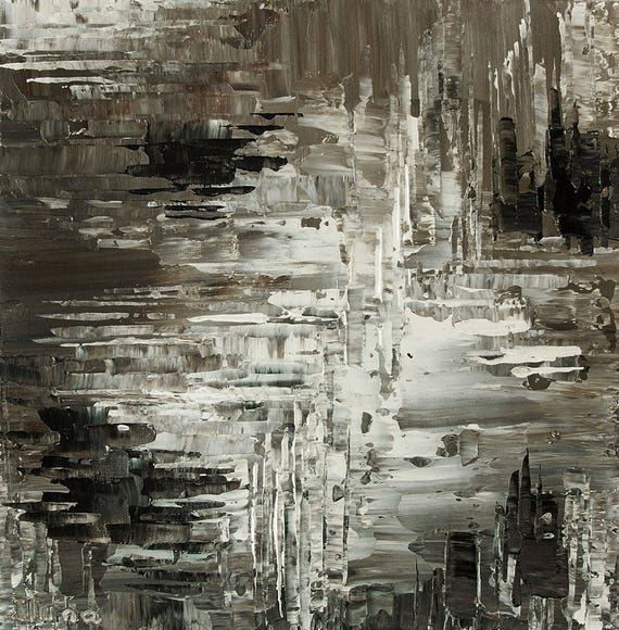Abstract Painting Palette Knife Original Art Indusrial Wall - Zen Wall Art Canada Abstract Painting Palette Knife Original Art Indusrial Wall - Zen Wall Art Canada