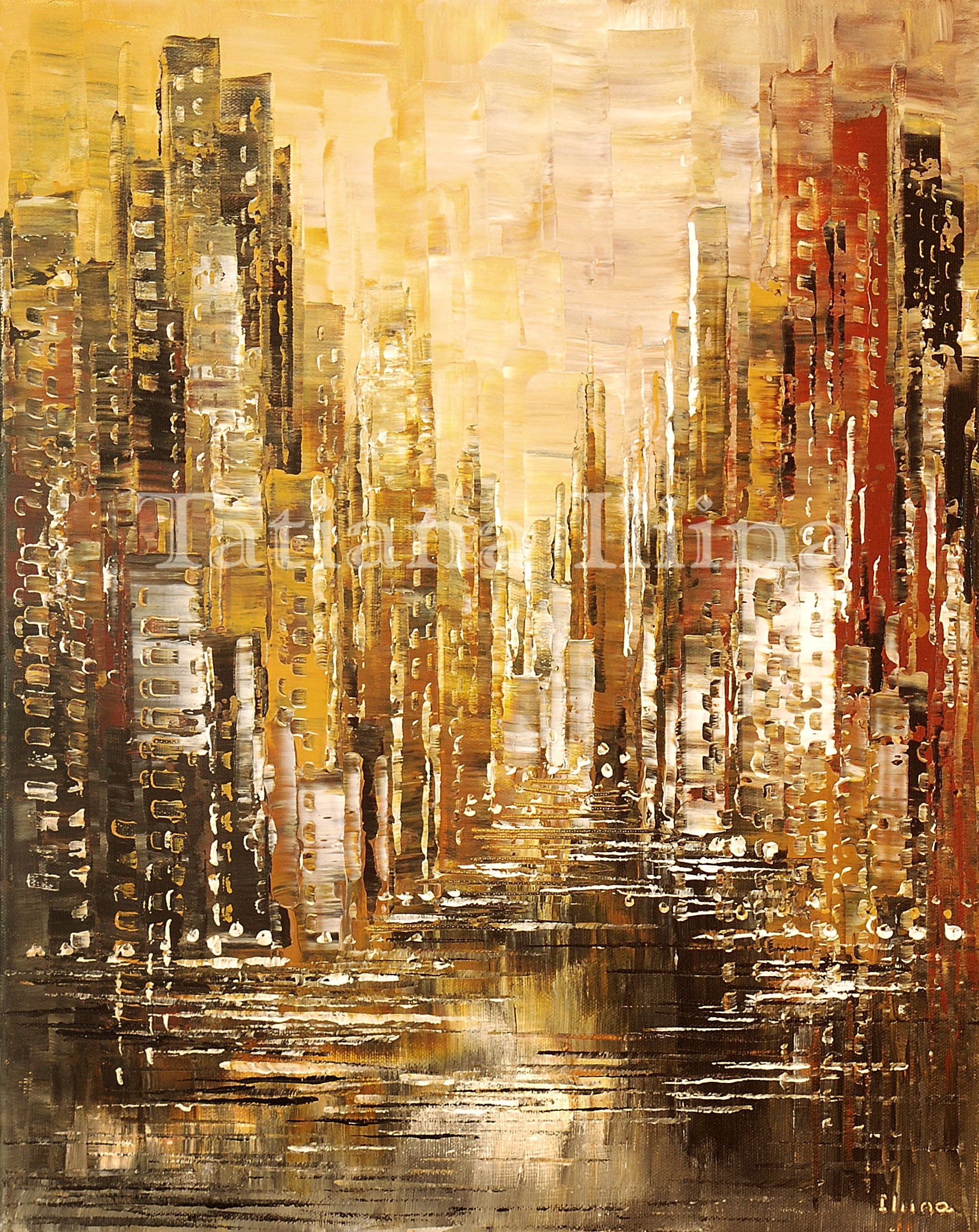 Hand embellished giclee print on canvas of original SHINE OF Etsy