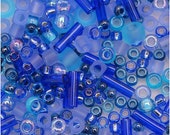 Toho Multi-Shape Glass Beads Amamizu Blue Color Mix 8 Gram Tube
