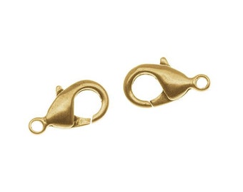 Nunn Design-Findings-11.9mm Lobster Clasp-Antique Gold-Quantity 1