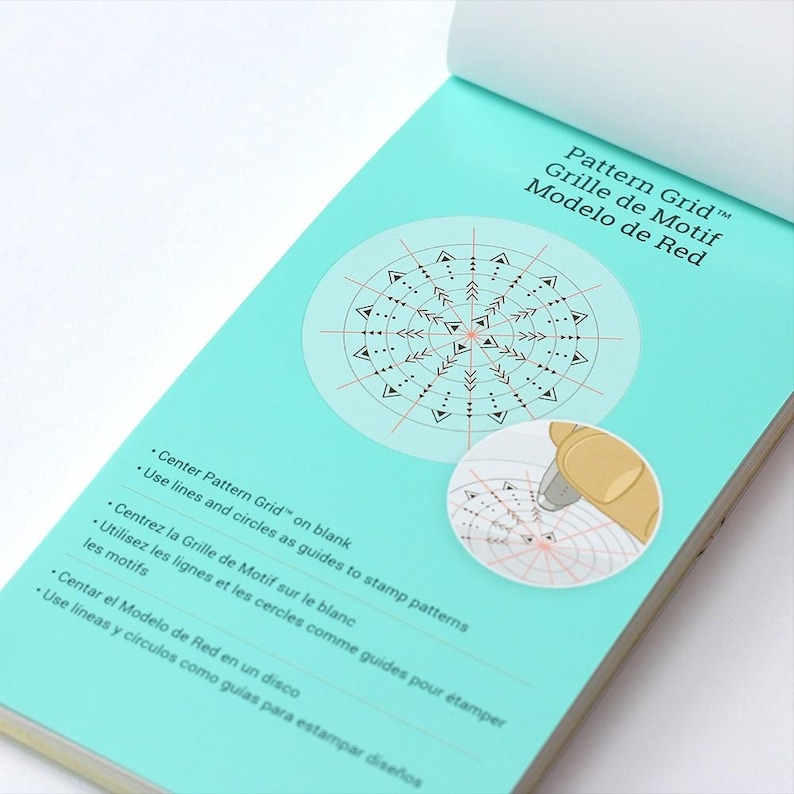 Transparent Grids for Spacing Metal Punch Designs ImpressArt Stamp Guides Booklet