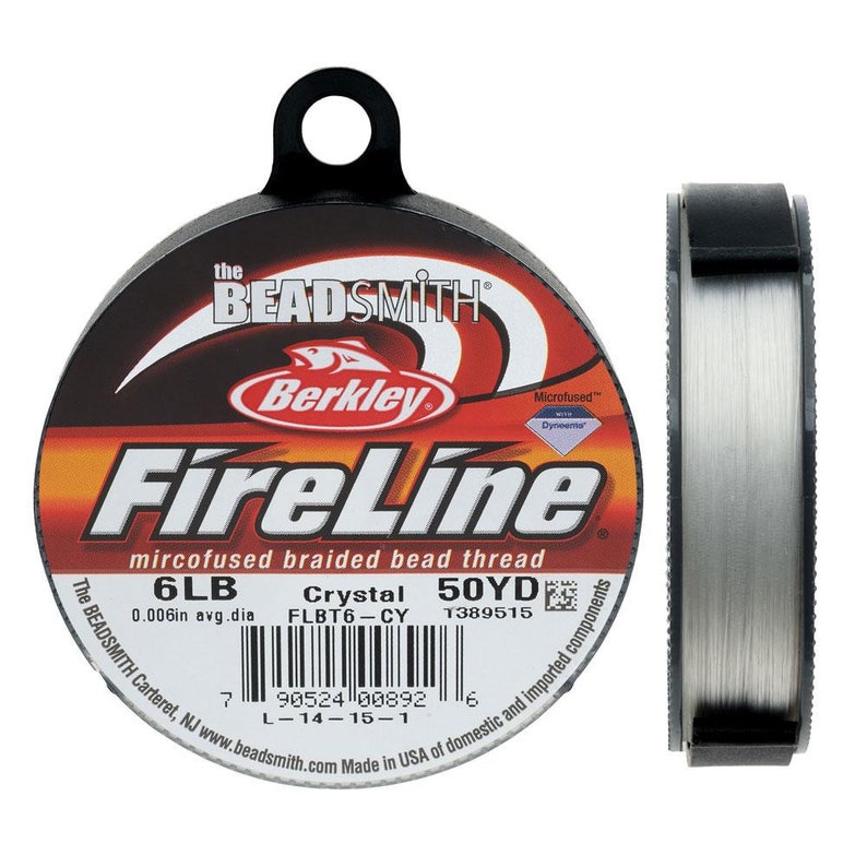 50 Yards FireLine Braided Beading Thread Crystal Clear 6lb Test and 0.006 Thick