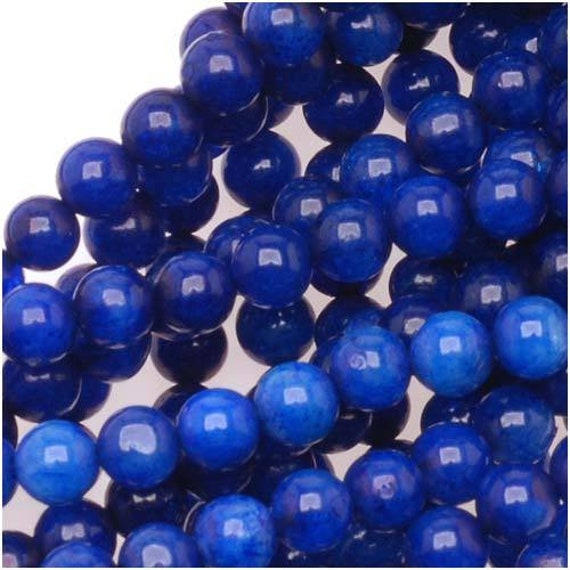 Gemstone Beads Lapis Blue Candy Jade Round 4.5mm 15 Inch | Etsy