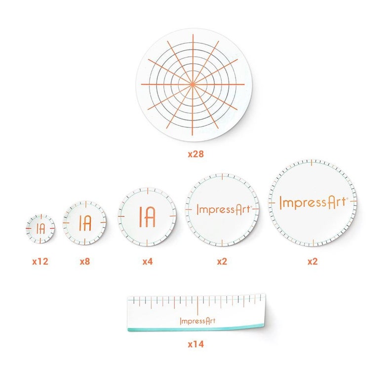 Transparent Grids for Spacing Metal Punch Designs ImpressArt Stamp Guides Booklet