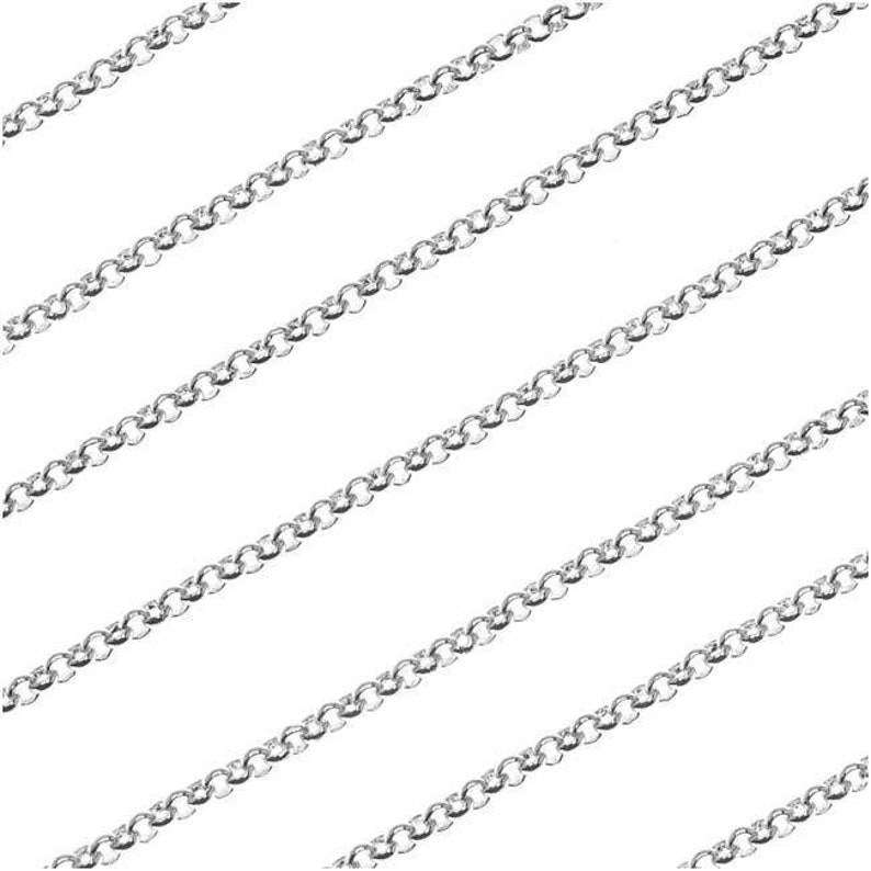 2mm by the Foot Antiqued Silver Plated Rolo Chain