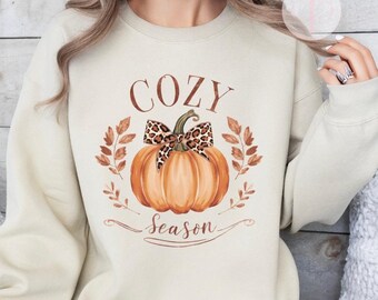 Cozy Season Sweatshirt: Oversized Fall Crewneck Hoodie