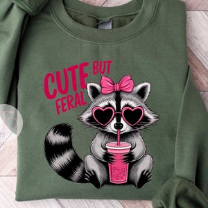 But Feral Raccoon Graphic Crewneck Sweatshirt