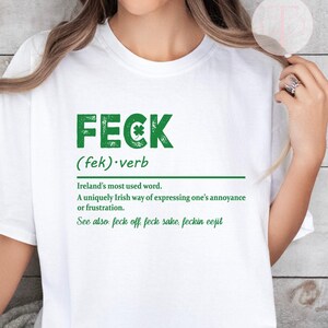 St. Patrick&#39;s Day Shirt, Funny Feck Tee, Lucky Clover Tee, Shamrock & Funny Irish Pride Shirt for Men and Women, Green Leprechaun Apparel