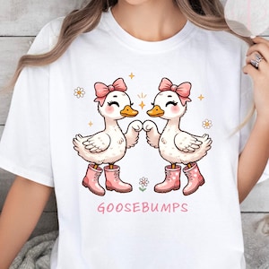 Goose Bumps Oversized T-Shirt: Silly Goose Graphic Tee
