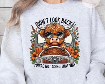 Sudadera de vaca de las Tierras Altas: Suéter extragrande con motivos de animales de granja