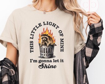 Grafisch T-shirt 'Stay Trashy' wasbeer: grappig meme-T-shirt