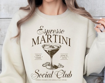 Espresso Martini Crewneck Sweatshirt:  Coffee Social Club Crew Sweatshirt