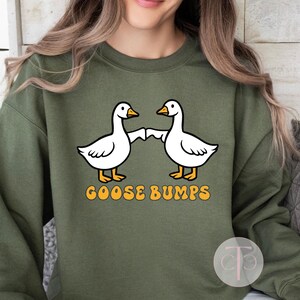 Goose Bumps Sweatshirt: Silly Goose Oversized Crew Neck
