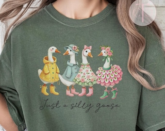 Silly Goose Shirt: Comfort Colors Custom Graphic Tee