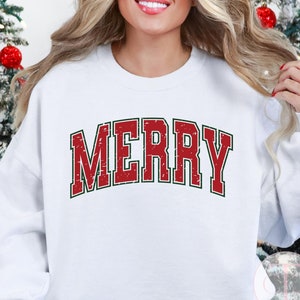 Merry Christmas Sweatshirt: Holiday Crewneck, Cozy Winter Top