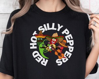 Funny Red Hot Silly Peppers Parody T-Shirt: Music Lover Gift