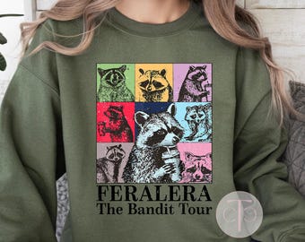 Funny Raccoon Meme Sweatshirt: Feral Trash Panda Graphic Hoodie
