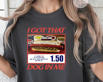 Costco Hotdog Meme-shirt: grappig T-shirt met comfortkleuren