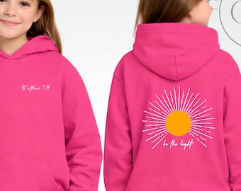 Kinder Christlicher Hoodie: Matthäus 514 Be The Light Jugend Kundenspezifisches Sweatshirt