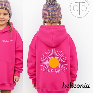 Kids Christian Hoodie:  Matthew 514 Be The Light Youth Custom Sweatshirt