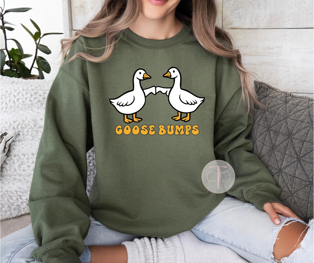Goose Bumps Sweatshirt: Silly Goose Oversized Crew Neck - Etsy